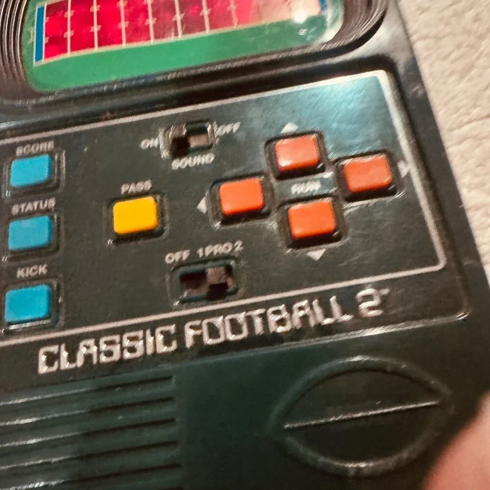 Vintage Mattel Classic Football Handheld Electronic Game 2002 - Tested & Working